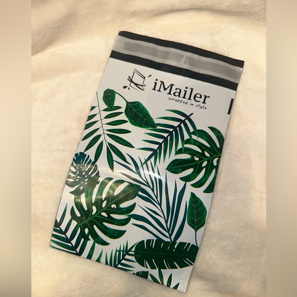 (20) Tropical Leaf Print Poly Mailers ~ 6 x 9 - Picture 2 of 2